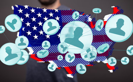 US Citizen Network: Social Connections Across Americaの写真素材