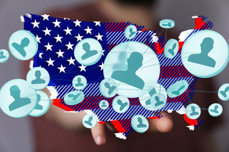 US Social Network Connections and Demographicsの写真素材