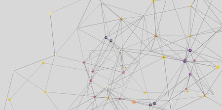 Abstract Network Connection Structure Graphic