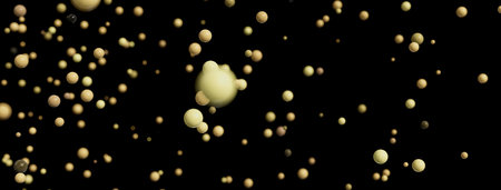 Abstract Background: Floating Golden Spheres
