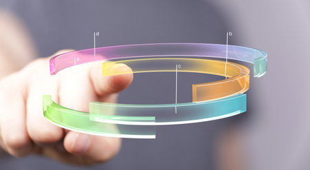 Interactive 3D Data Visualization on Fingertipの写真素材