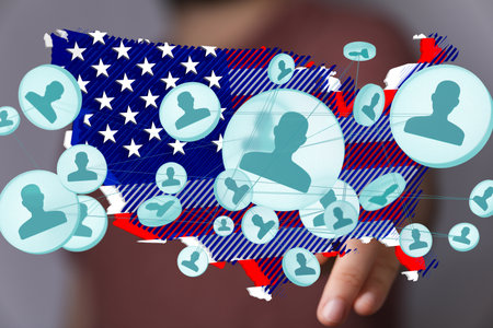 US Citizen Network: Online Connections Across Americaの写真素材