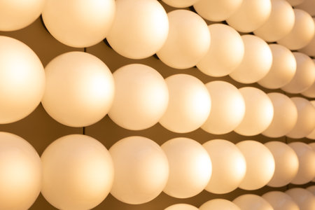 Abstract Background of Illuminated Spheresの写真素材