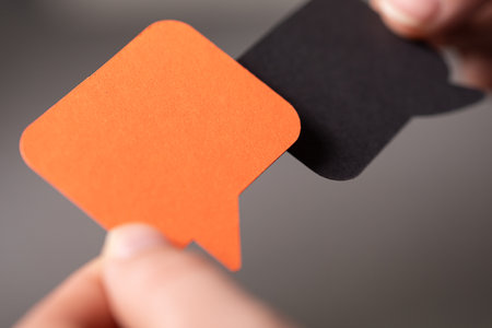 Orange and Black Speech Bubbles