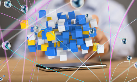 Interactive Data Network: Cubes & Connections