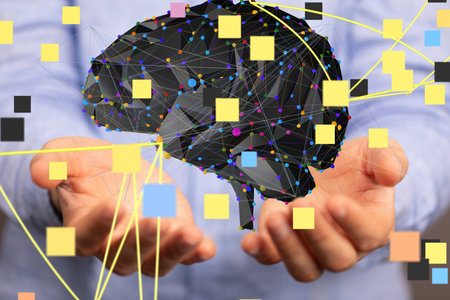 Human Brain Neural Network Connections Concept