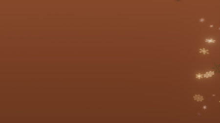 Brown Background with Subtle Snowflakesの写真素材