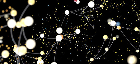 Abstract Network Connection Dots and Lines