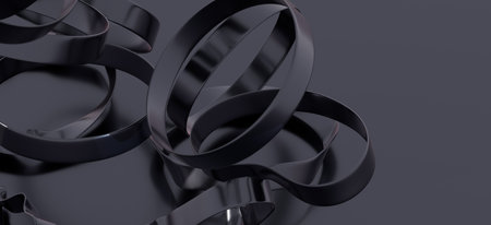 Abstract Black Rings: Modern Minimalist Design