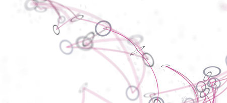 Abstract Pink and Gray Network Connections