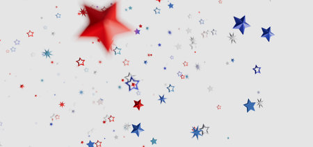 Patriotic Stars Burst Background Image