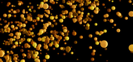 Golden Bubbles Abstract Background