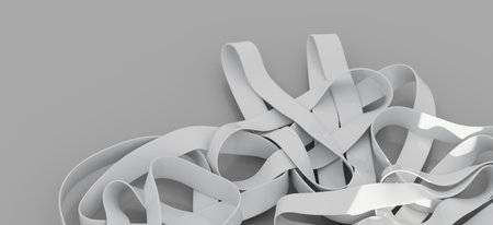 Abstract White Rubber Bands Knotted Together