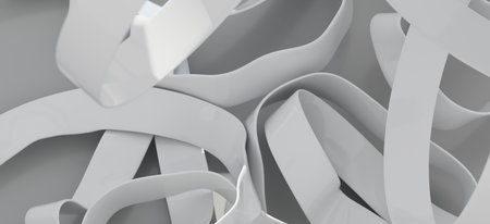 Abstract White Curves: Modern Minimalist Background