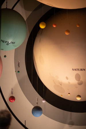 Detailed Solar System Model Hanging Display