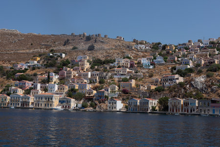 Colorful Houses on a Hillside in Greece