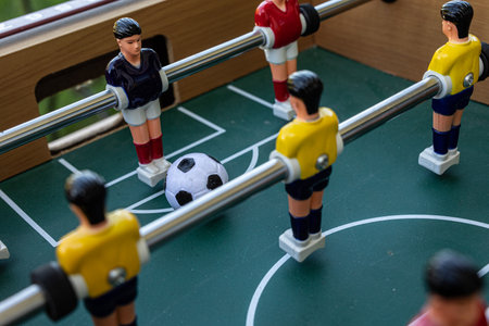 Foosball Tabletop Game Close Up