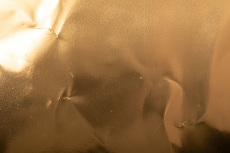 Textured Gold Foil Background: Crumpled Metallic Surface