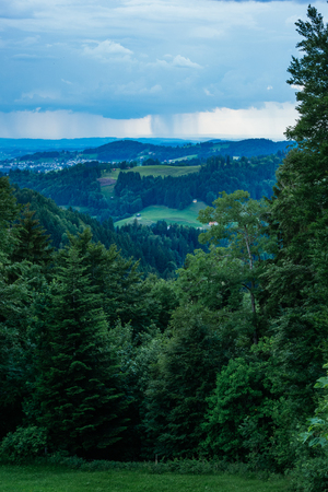 Hiking trip in Gais, a town in the swiss alpsの写真素材