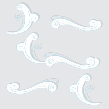 Ornament blue clouds with shadows  Abstract vector illustration のイラスト素材