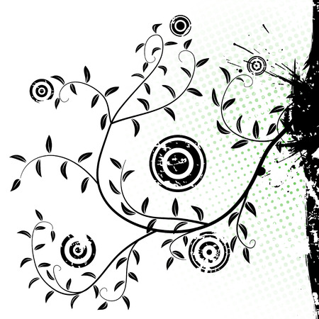 Grunge floral background  Anstract vector illustration のイラスト素材