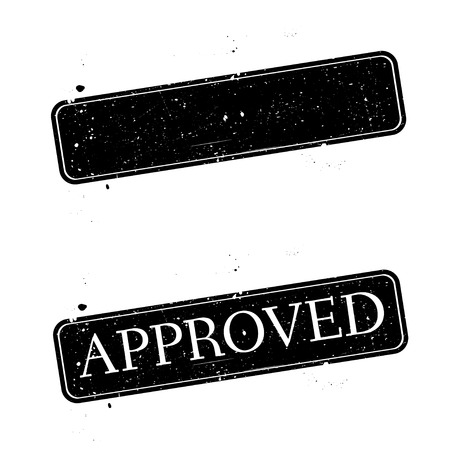 Black grunge stamp on white. Abstract vector illustration.のイラスト素材