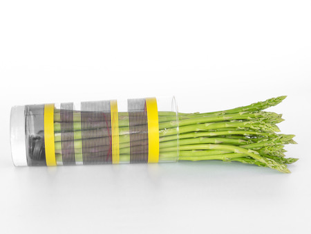 Fresh asparagus, isolated on white background.の写真素材