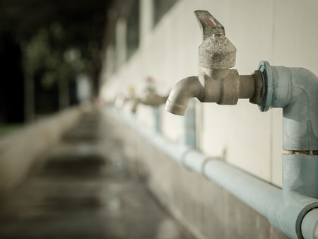 Basin Faucet In rural schools. Shortage of water concept.の写真素材