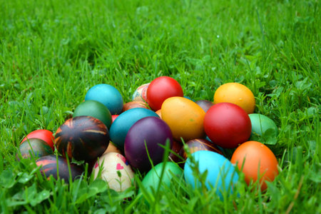 easter eggsの写真素材