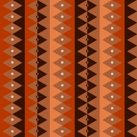 Elegant Orange Abstract Vector Geometric Repeat Seamless Pattern. Can Be Used For Fabric, Packaging, Wallpaper and more.のイラスト素材