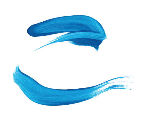 Abstract watercolor. Ink brush strokes with rough edges.