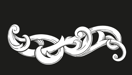 Vector elements. Curls and scrolls for design and decoration.のイラスト素材