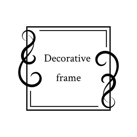 Set of frame curls and scrolls element.のイラスト素材