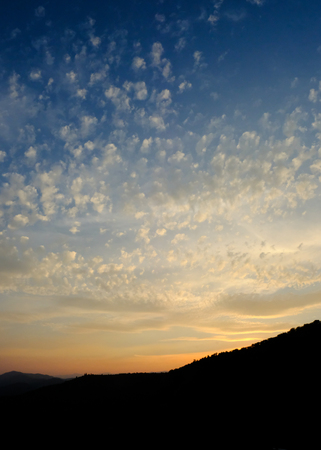 Clouds on the sky of the Applegate valley in Oregonの写真素材