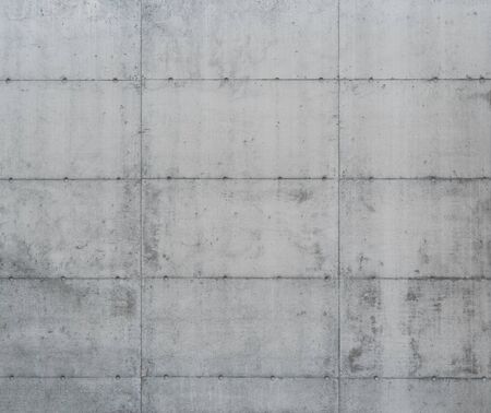 Concrete wall separated into multiple blocksの写真素材