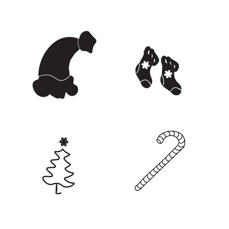 Christmas icons set. Simple illustration of 9 christmas icons for webの写真素材