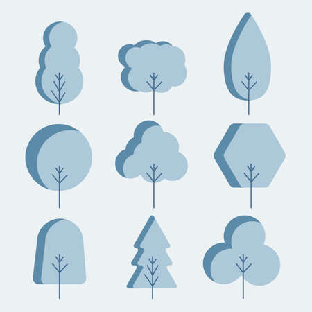 simple tree shape vectorのイラスト素材