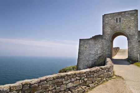 Remains of the medieval fortress on cape Kaliakra, Bulgariaの写真素材