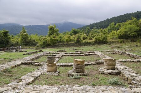 Ruins of the medieval town of Veliki Preslav, Bulgariaの写真素材