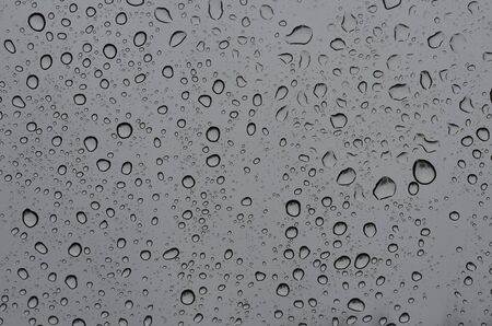 Raindrops on the window glass