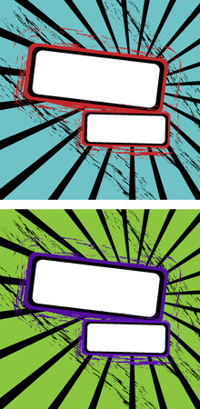 vector grunge sunburst with label and scattered brushesのイラスト素材