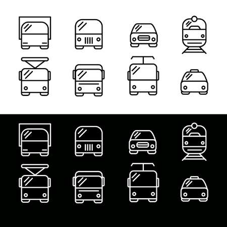 Simple set of transport iconsのイラスト素材