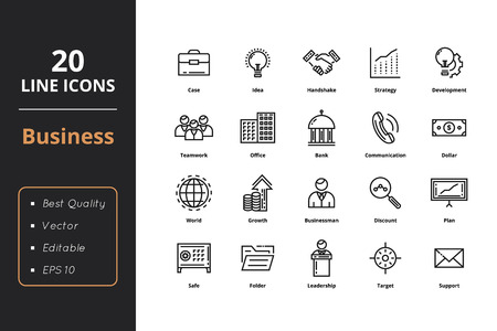 Business icons.のイラスト素材