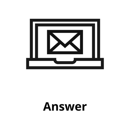 Answer line icon.のイラスト素材