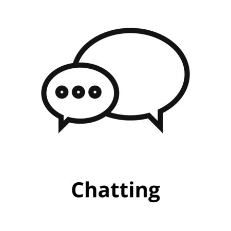 Chatting thin line icon. Icon for user interface and web.のイラスト素材