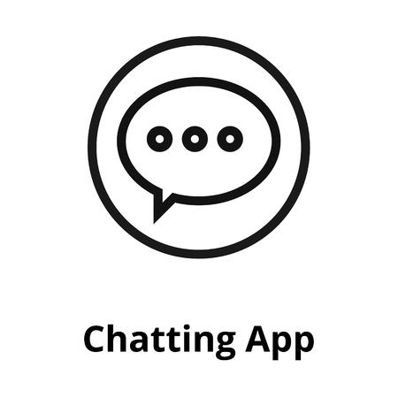 Chatting app thin line icon. Icon for user interface and web.のイラスト素材