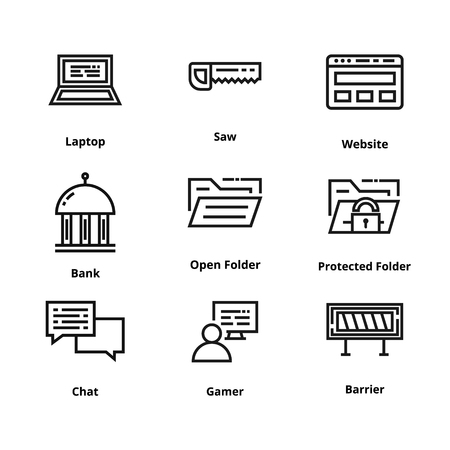 Set of high quality line icon. Icon for web and user interface.のイラスト素材