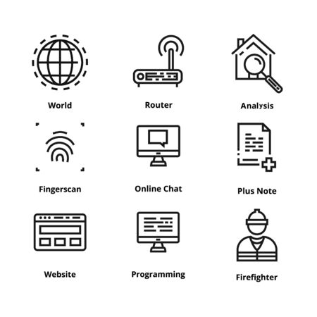 Set of high quality line icon. Icon for web and user interface.のイラスト素材