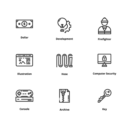 Set of high quality line icon. Icon for web and user interfaceのイラスト素材