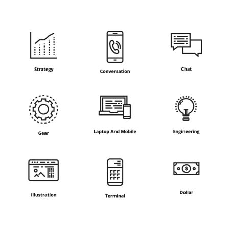 High quality line icons. Thin line icons for user interface and webのイラスト素材